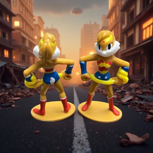 2 Burger King Justice League WB Lola Bunny WW Bugs Bunny Superman Figures A25 - Picture 10 of 10